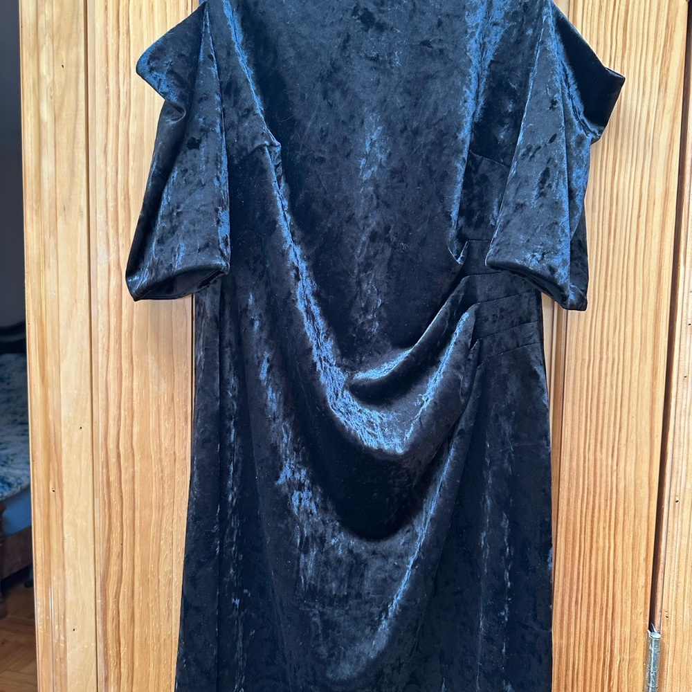 Tadashi Shoji Black Satin Dress